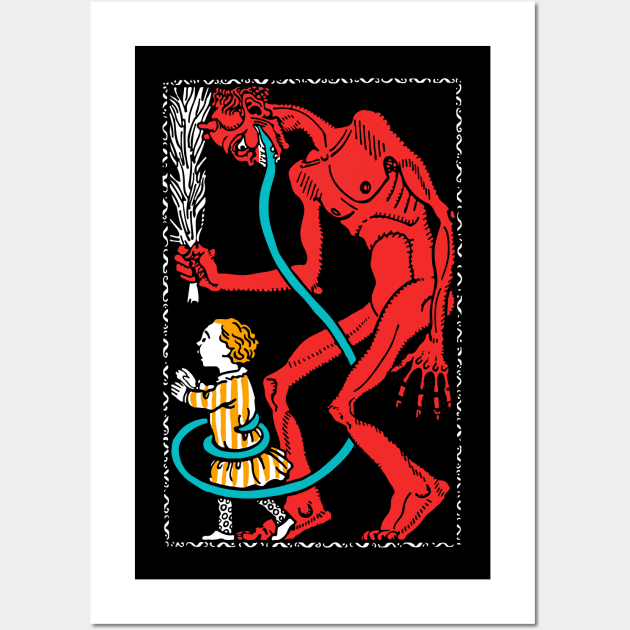 Merry Krampus (dark shirts) Wall Art by monkeysmash